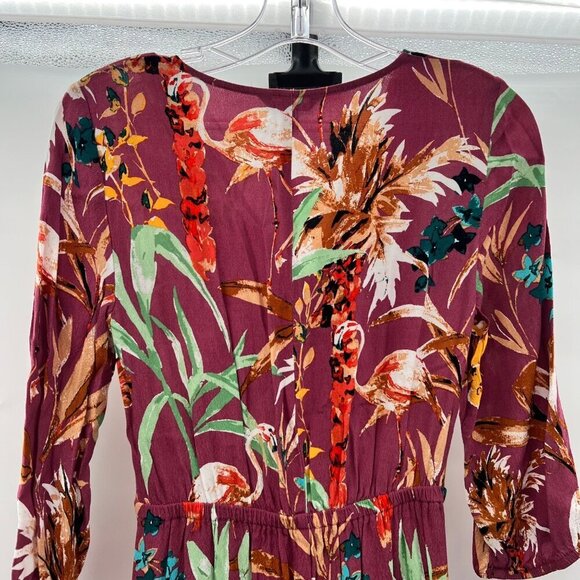 Express Women's Long Sleeve Hi Low Dress Multicolor Size XS Cut Out - Picture 7 of 9